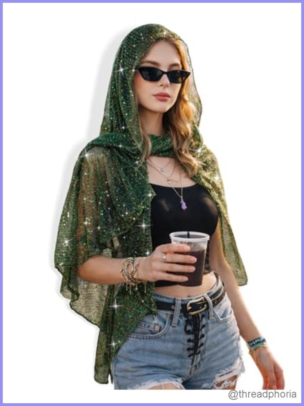 Sequin Sheer Scarf Wrap Sheer Shawl Women's Fashion Scarf Accessory